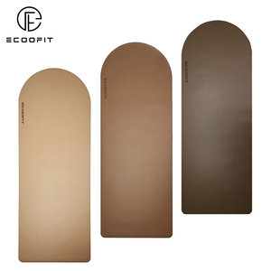 Tapete de Yoga de Goma PU Ecológico Vegano en Negro, Beige, <span class=keywords><strong>Azul</strong></span>, Nude, Verde Azulado, Blanco Melocotón, Marrón, Morado, Antideslizante, Personalizado, en Forma de Arco, Ovalado o Redondo - Product Image 4