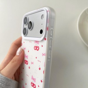 Coque de téléphone portable à motif floral cerise, design tendance, pour iPhone 18 Pro Max, 17 Air, 16 Plus, 15, 14, impression, protection antichoc. - Product Image 3