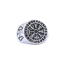 Bague rétro en titane et acier pour homme avec tête de lion en or Bijoux en acier inoxydable 316L de style Hip Hop pour cadeau