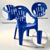 Chaise de salle à manger empilable en plastique moderne du fabricant, chaises de jardin en plastique à dossier bas, chaise de patio pour fêtes, camping, pique-niques