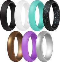 Bague élégante en silicone avec finition brillante, bagues de mariage chics en silicone unisexe, bague en silicone personnalisée, 5,5 mm de large, 2 mm d'épaisseur