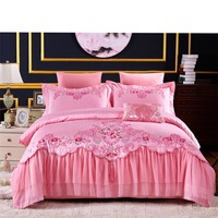 Parure de lit de luxe en gros, ensemble de couette et draps de mariage, taille King et Queen