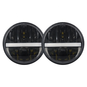 Round 7 inch 40W Reflector LED Headlight High/LOW Beam Projector 12v led Head light <span class=keywords><strong>Cree</strong></span> Chip bulb for Jeep Wrangler JK LJ CJ - Product Image 1