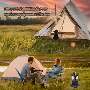 Chimeneas portátiles de pozo de fuego de acero inoxidable 430 para estufa de Camping, producto de venta de <span class=keywords><strong>pellets</strong></span> de madera sin humo - Product Image 4