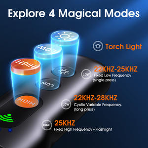 Pengiriman cepat anjing ultrasonik genggam pencegah efek jarak jauh kontrol gonggongan plastik perlengkapan latihan hewan peliharaan dalam gaya Fashion - Product Image 3