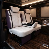 Siège de voiture électrique en cuir de luxe VIP à 2 places avec dossier inclinable pour conversion de fourgonnette professionnelle (V-Class/Sprinter) - Vente directe usine