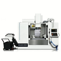 Centre d'usinage vertical HUAZHICHUN VMC1167, fraiseuse CNC à broche unique BT40, changement d'outil automatique avec Mitsubishi Siemens