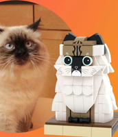 Set de Bloques de Construcción de Mascotas de Plástico ABS Educativo Personalizado a partir de Foto, Modelo de Animal Personalizado para Exhibición, Regalo, Escala 1:12