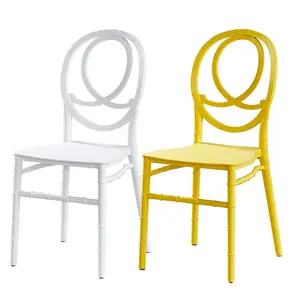 Chaise mariage plastique sillas de bodas 맞춤 로고 의자 백색 결혼식은 피닉스 화이트 의자 웨딩 리셉션