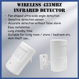 Không dây 433MHz hồng ngoại cơ thể con người báo động cho phòng khách/Cửa hàng/phòng ngủ Thông Minh Chống Trộm Home an ninh hồng ngoại Detector - Product Image 3