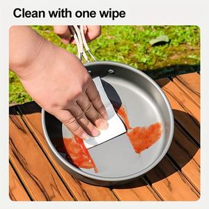 ชุดเครื่องครัวแคมป์ปิ้งอเนกประสงค์แบบพกพา พื้นผิวไม่ติดกระทะ ความจุ 1-2 ลิตร ฝาปิดทำจากอลูมิเนียมอัลลอยด์ สำหรับเตาแก๊ส - Product Image 6