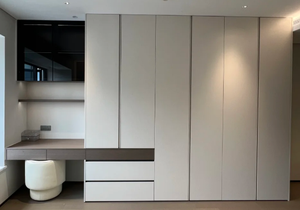 Armoire en mélamine portable de style moderne Ensemble de chambre à coucher écologique et personnalisé en vente directe en usine pour votre chambre à coucher - Product Image 5