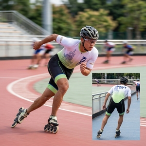 Uniforme de Patinaje de Velocidad con Estampado por Sublimación, Diseño Personalizado, Ropa Deportiva Transpirable de Poliéster para Competencia y Entrenamiento Diario - Product Image 1