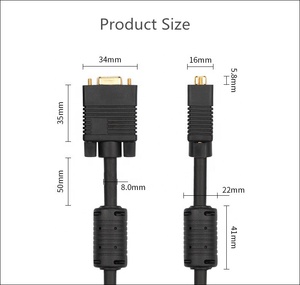 <span class=keywords><strong>Cable</strong></span> de Extensión VGA HD M-F con Conector DB15, Resolución Full HD 1920x1080P, Revestimiento de PVC, Fibra Óptica para Proyector, Computadora, <span class=keywords><strong>TV</strong></span> - Product Image 6