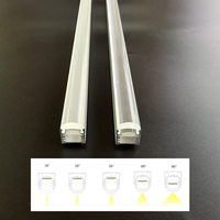 Kit complet de profilés LED en aluminium CMB Plus avec différentes lentilles d'angle de faisceau, embouts et clips pour projets d'éclairage personnalisés