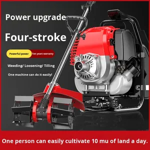 Cortadora <span class=keywords><strong>de</strong></span> Césped Multifuncional <span class=keywords><strong>de</strong></span> Gasolina <span class=keywords><strong>de</strong></span> 4 Tiempos Tipo <span class=keywords><strong>Mochila</strong></span> con Motor <span class=keywords><strong>de</strong></span> 35cc y Descarga Lateral para Cortar Césped y Remover Tierra - Product Image 4