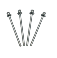 Rivet aveugle à tête fraisée double, fileté, à extrémité ouverte, en aluminium galvanisé coloré, étanche, 3,2 mm