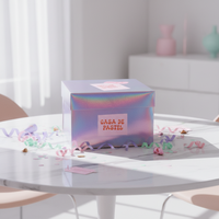Maßgefertigte Bedruckte Lebensmittelechte Holografische Quadratische Starre Papier-Kuchenbox aus Recyclingmaterialien Faltbare Dessert-Geschenkbox