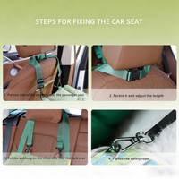 Asiento de Coche Portátil para Perros, Cama de Viaje Elevada para Mascotas, Cojín Transportador para Cachorros, Cama Transportadora para Mascotas con Bolsillo de Almacenamiento