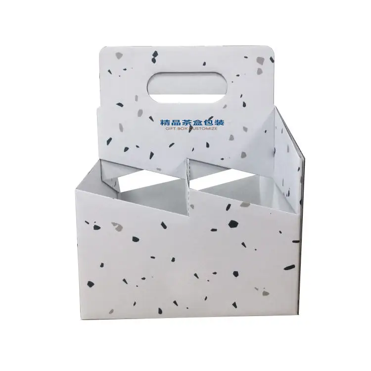 Nehmen Sie 6 Bier Verpackung Träger Box Papier Karton Box mit Griff