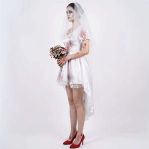 Disfraz <span class=keywords><strong>de</strong></span> <span class=keywords><strong>novia</strong></span> zombi para Halloween, tallas M-XL, oscuro y sangriento, con manchas <span class=keywords><strong>de</strong></span> sangre, vestido <span class=keywords><strong>de</strong></span> <span class=keywords><strong>novia</strong></span> fantasma, disfraz para actuación en escenario - Product Image 3