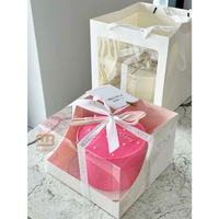 Nouvel arrivage de boîte cadeau de gâteau d'anniversaire avec couvercle boîte d'emballage personnalisée de pâtisserie de thé de l'après-midi boîtes transparentes de 8 pouces 10 pouces pour gâteau