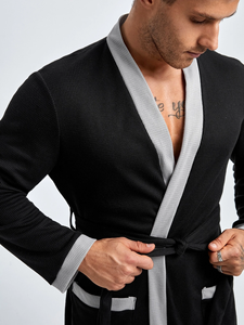 OEM ODM High Quality Cotton <strong>Waffle</strong> Mens Kimino Hotel <strong>Robe</strong> Luxury Spa Bath <strong>Robes</strong> for Men - Product Image 5