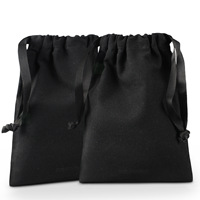 Sac de shopping en coton avec logo personnalisé, pochette à cordon en toile fine, sac souple pour le rangement d'accessoires
