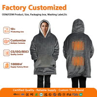 Couverture chauffante électrique en polaire Sherpa 100 % polyester tricotée légère et personnalisable pour l'hiver – Vente en gros