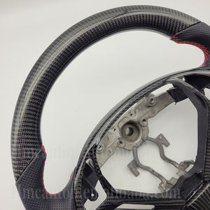 Rueda de fibra de carbono de cuero perforado personalizado de fábrica de alta calidad para volante de coche Infiniti G27 G37 - Product Image 6