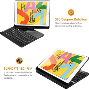 Clavier intelligent sans fil pliable et rotatif à 360° avec rétroéclairage et étui de protection - Product Image 2