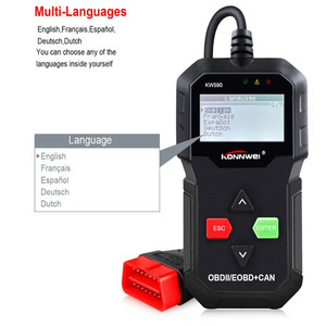 Đa ngôn ngữ konnwei ô tô OBD2 Scanner kw590 EOBD công cụ chẩn đoán lỗi đọc mã - Product Image 4