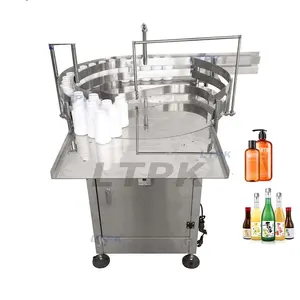 Descodificador de botellas de vidrio de plástico giratorio redondo automático, máquina de mesa dispensadora de alimentación, mesa giratoria, clasificación de botellas, 1000/