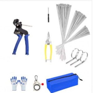 Penjepit Kabel Baja Tahan Karat Terintegrasi Pemotong Kabel Pemotong Kawat Alat Pengikat Kabel Pengencang Tali Baja Pengunci Rumah Tangga - Product Image 3