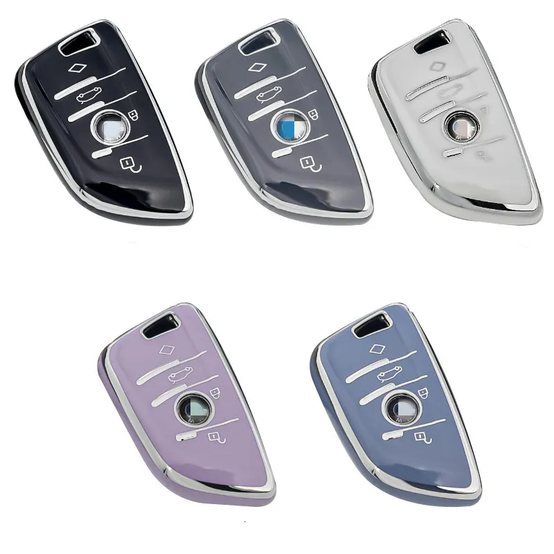 Custom TPU Car Remote Key Case Cover Shell Fob accessori per auto nuovo stile Car Key Case Cover TPU Key Cover per BMW