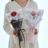 1. Ramo de Flores de Ganchillo LED Pre-ensamblado al por Mayor, Rosas y Tulipanes, Bellamente Empaquetado para Regalos de Bodas, Fiestas y Negocios
