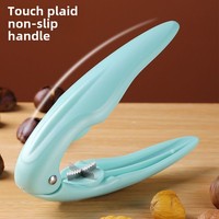 Huishoudelijke kastanje-walnootschiller, kruismes, stalen metalen gereedschap voor het schillen van groenten, fruit, knoflook, andere noten, PP plastic