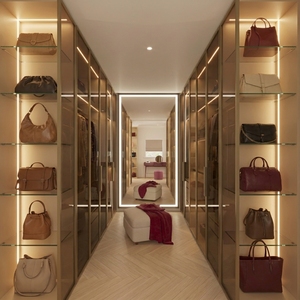 Armoire-penderie sur mesure minimaliste VIQ MR-MDF finie avec un stratifié laqué pour usage résidentiel/commercial - Product Image 1