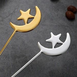 Omra Hajj <span class=keywords><strong>Vaisselle</strong></span> <span class=keywords><strong>Ramadan</strong></span> Crescent Cuillères En Acier Inoxydable Fourchettes Eid Mubarak Étoile Lune Cuillère Fourchette - Product Image 5