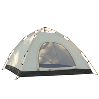 Tenda Camping Otomatis Instan dengan Kain Oxford Polyester 170T Berlapis Perak 210D untuk Keluarga, Logo Custom
