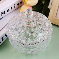 Europese Glazen Snoeppot Creatieve Polka Dot Bubble Woonkamer Slaapkamer Opslagpot Met Deksel Fruit Cup Sieraden Opslag
