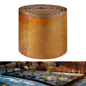 Bordure de jardin en acier Corten 5.5 "X 32.8 'Bordure de paysage rouillée en métal Bandes longues de jardin robustes Bordure de jardin pré-rouillée - Product Image 2