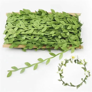 Hojas de sauce simuladas de Shantou, follaje artificial, suministros para tejer coronas de flores DIY, paquete a granel - Product Image 4