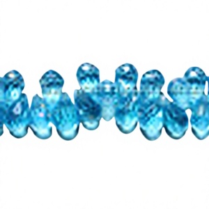 Piedras preciosas de corte facetado de gota de lágrima de Topacio azul cielo Natural, venta al por mayor, semipreciosas sueltas para hacer joyas, anillos, colgantes finos - Product Image 3