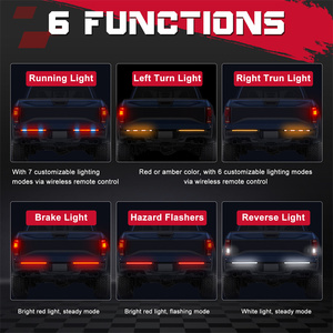 2 barres lumineuses LED tout-terrain de 19 pouces avec feux de freinage, de direction, de positionnement et de stationnement pour camionnette, feux arrière 12V - Product Image 4