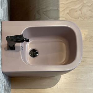 Bidet mural public pour toilettes féminines, couleur noir mat, forme carrée, pour toilettes de métro et de ville, <span class=keywords><strong>WC</strong></span> Chine - Product Image 6