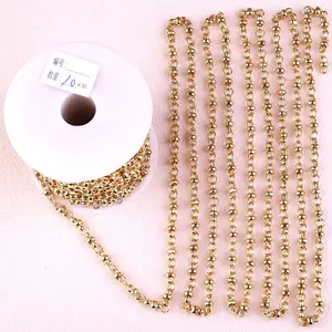 Corrente de corda para colar, gargantilha de bronze para homens e mulheres, joias, corrente de cor dourada e prata para artesanato