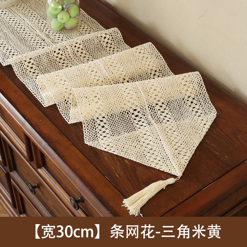 [30cm wide] Striped floral pattern - Triangular Beige
