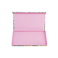 Boîte en carton écologique à imprimé floral rose pour l'emballage de chocolats de luxe, idéale pour les cadeaux, les fêtes et l'usage quotidien