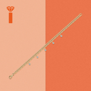 Pulsera de Moissanita con Eslabones Cubanos Brillantes y Elegantes, Chapada en Oro de 18K, Plata de Ley 925, 0.1Ct, Lista para Fiestas - Product Image 6
